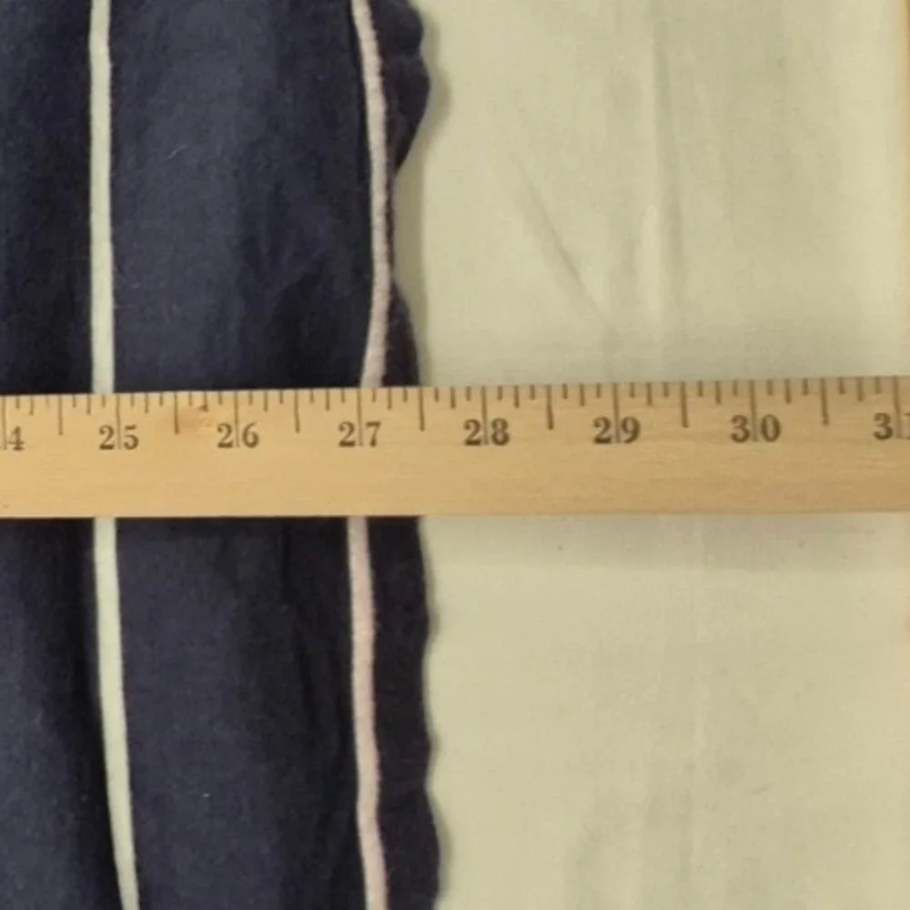 Tommy Hilfiger men's navy blue‎ striped polo shirt XL 100% Cotton Custom Fit